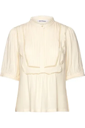 Soft Rebels Srlinda Blouse Tops Blouses Short-sleeved Cream