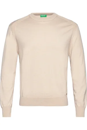 Benetton Sweater L/S Tops Sweatshirts & Hoodies Sweatshirts Beige