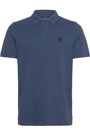Timberland Pique Short Sleeve Polo Tops Polos Short-sleeved Navy