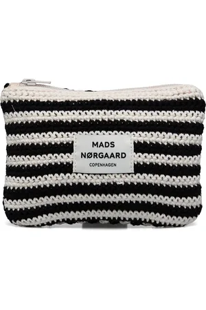 Mads Norgaard Milli Crochet Stripe Pouch Toilettaske Black