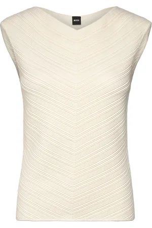 HUGO BOSS Faitini Tops Knitwear Jumpers White