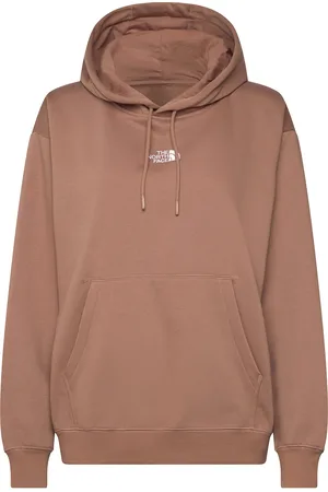 The North Face W Essential Over Hoodie Sport Women Sport Clothing Sport Sweatshirts & Hoodies Sport Hoodies Brown