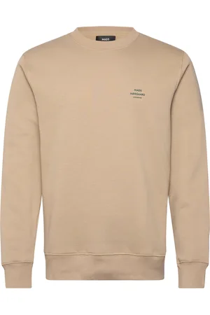 Mads Norgaard Standard Crew Logo Sweat Tops Sweatshirts & Hoodies Sweatshirts Beige