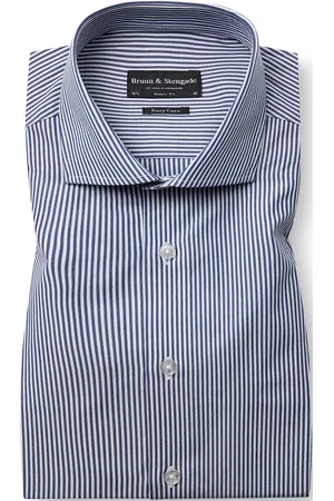Bruun & Stengade Bs Mcdonald Modern Fit Shirt Tops Shirts Business Shirts Navy