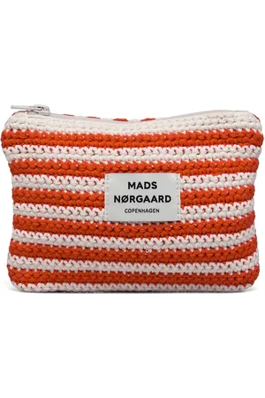 Mads Norgaard Milli Crochet Stripe Pouch Toilettaske Red
