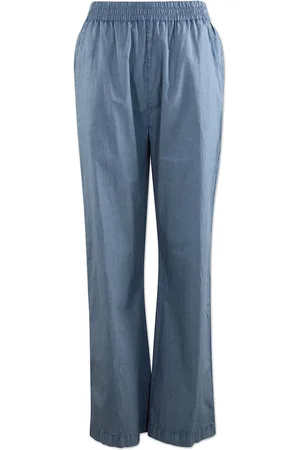 Six Ames Zappa Bottoms Trousers Wide Leg Blue