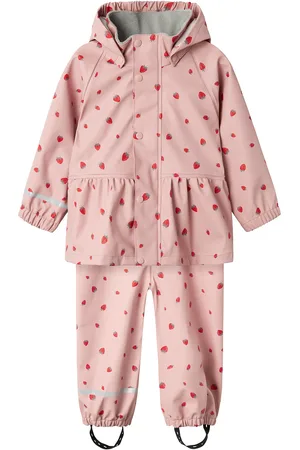 NAME IT Nmfdry10 Rain Set Aop Fo Outerwear Rainwear Rainwear Sets Pink