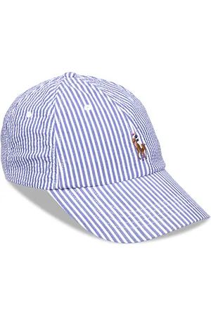 Ralph Lauren Seersucker Ball Cap Designers Headwear Caps Blue