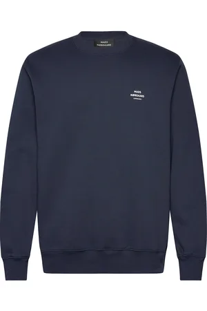 Mads Norgaard Standard Crew Logo Sweat Tops Sweatshirts & Hoodies Sweatshirts Blue