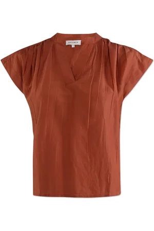 Six Ames Margeaux Tops Blouses Short-sleeved Brown