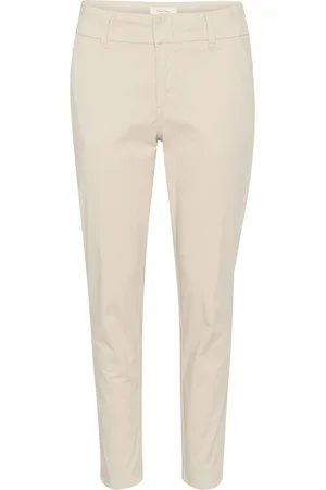 Part Two Soffyspw Pa Bottoms Trousers Straight Leg Cream