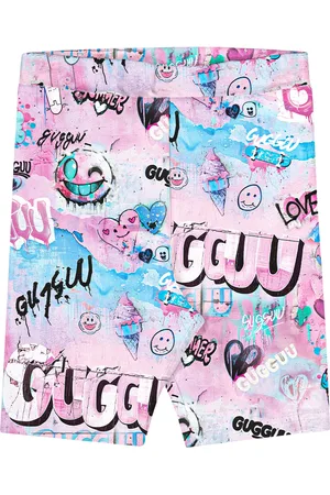 Gugguu Print Biker Shorts Bottoms Shorts Pink