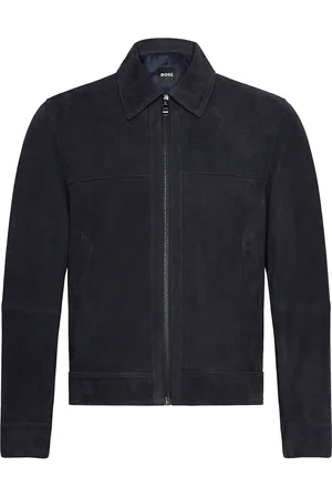 HUGO BOSS H-Malbano5 Læderjakke Skindjakke Navy