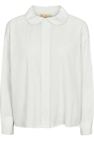 Marmar Copenhagen Tiki W Tops Shirts Long-sleeved White