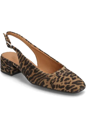 Billi Bi Pumps Shoes Slingbacks Flat Slingbacks Brown