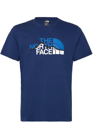 The North Face M Ss Mountain Line Tee Sport T-Kortærmet Skjorte Blue