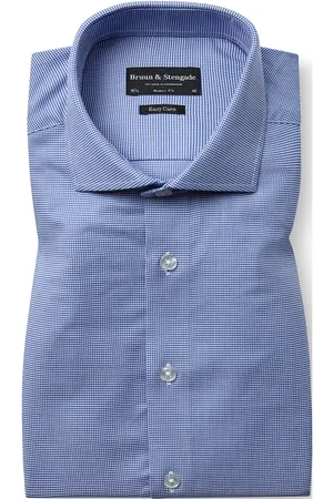 Bruun & Stengade Bs Struff Modern Fit Shirt Tops Shirts Business Shirts Blue