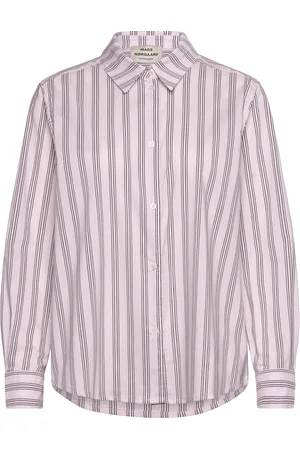 Mads Norgaard Poplinda Crane Shirt Tops Shirts Long-sleeved Pink