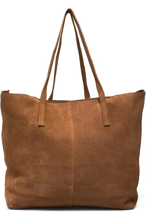 MANGO Suede Shopper Bag Shopper Taske Brown