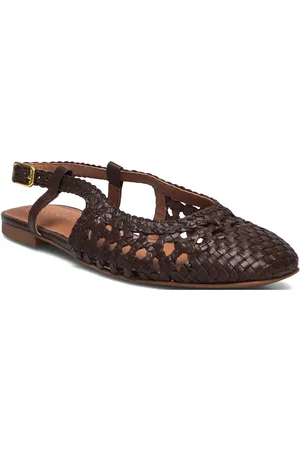 Unisa Brejocrf Shoes Slingbacks Flat Slingbacks Brown