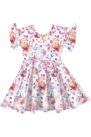 Gugguu Print Smoc T-Shirt Dress Dresses & Skirts Dresses Casual Dresses Short-sleeved Casual Dresses Pink