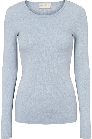 Marmar Copenhagen Plain Tee W Sets Sets With Long-sleeved T-shirt Blue