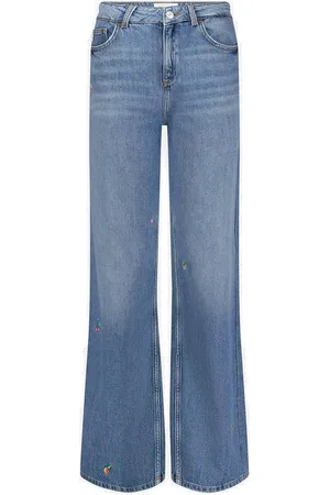Fabienne Chapot Thea Wide Leg Jeans Bottoms Jeans Wide Blue