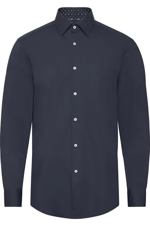 HUGO BOSS H-Hank-Kent-C3-214 Tops Shirts Business Shirts Navy