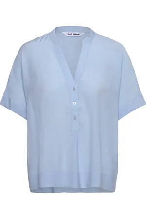 Soft Rebels Srbailey Ss Blouse Tops Blouses Short-sleeved Blue