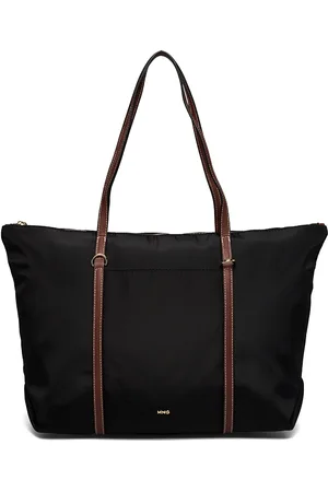 MANGO Shopper Bag With Double Handle Shopper Taske Black