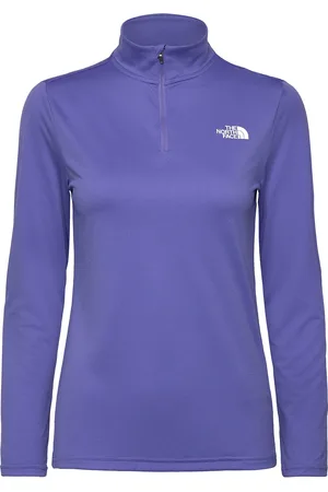 The North Face W Flex 1/4 Zip Tee Slim Sport Women Sport Clothing Sports Tops & T-shirts Sport T-Skjorte Purple