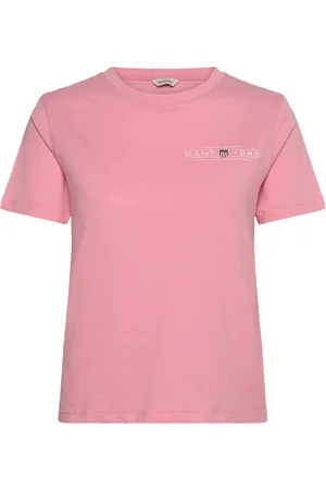 GANT Reg Shield Ss T-Shirt Tops T-shirts & Tops Short-sleeved Pink