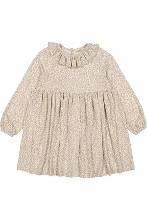 Marmar Copenhagen Diora Frill Dresses & Skirts Dresses Baby Dresses Long-sleeved Baby Dresses Beige
