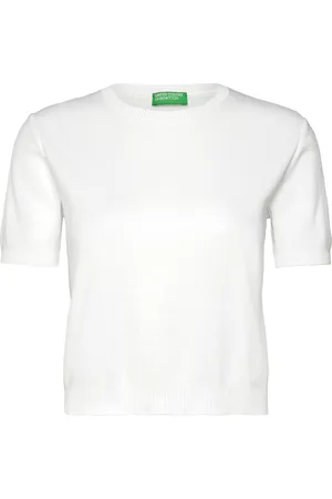 Benetton Sweater Tops T-shirts & Tops Short-sleeved White
