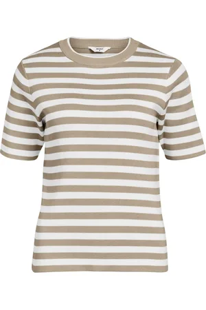 Object Objester S/S New Knit Pullover Noos Tops Knitwear Jumpers Beige