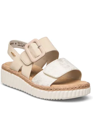 Rieker 69260-60 Sandal Med Hæl Beige