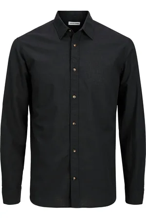 JACK & JONES Jjesummer Shirt Ls Sn Tops Shirts Business Black Jack & J S