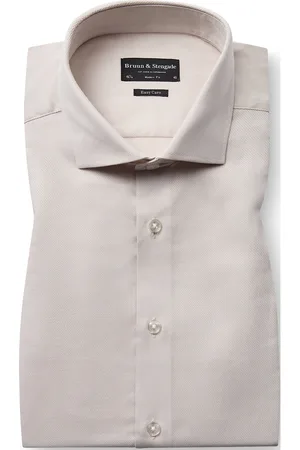 Bruun & Stengade Bs Tsitsipas Modern Fit Shirt Tops Shirts Business Shirts Beige