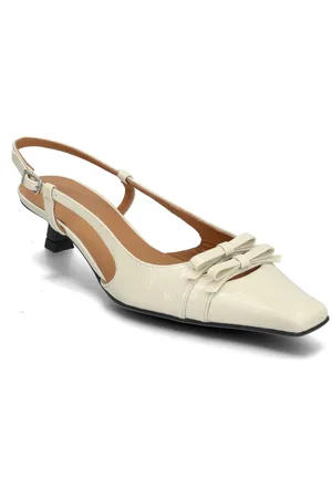 Billi Bi Sling Back Shoes Sling Backs Heeled Slingbacks White