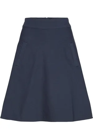 Mads Norgaard Twilla Stelly Skirt Skirts Knee-length & Midi Skirts Navy