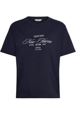 GANT Graphic Ss T-Shirt Tops T-shirts & Tops Short-sleeved Navy