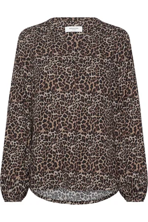 Rosemunde Rwelif Ls V-Neck Long Blouse Tops Blouses Long-sleeved Brown