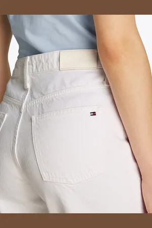 Tommy Hilfiger Dnm Straight Short Rw White Bottoms Shorts Denim Shorts White