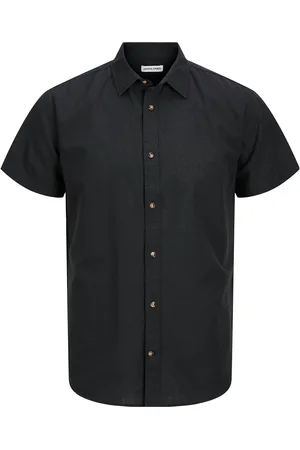 JACK & JONES Jjesummer Shirt Ss Sn Tops Shirts Short-sleeved Shirts Black Jack & J S