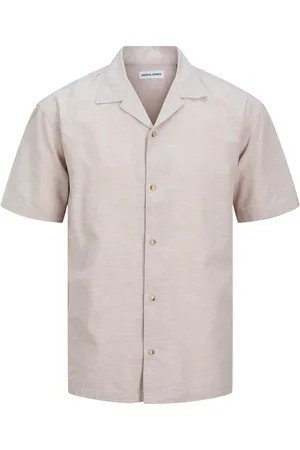 JACK & JONES Jjesummer Resort Shirt Ss Sn Tops Shirts Short-sleeved Shirts Cream Jack & J S