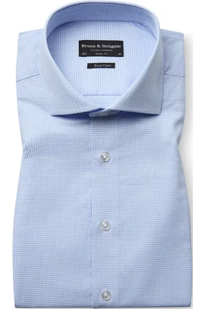 Bruun & Stengade Bs Baez Modern Fit Shirt Tops Shirts Business Shirts Blue