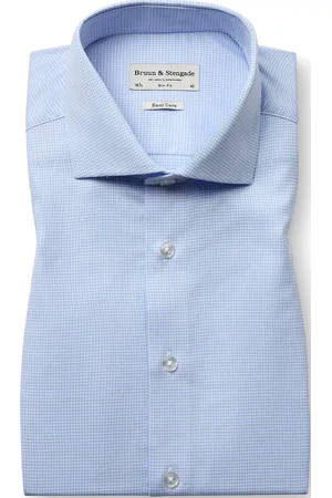 Bruun & Stengade Bs Aliassime Slim Fit Shirt Tops Shirts Business Shirts Blue