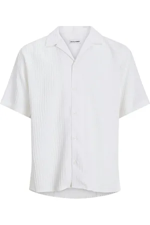 JACK & JONES Jjmassimo Resort Shirt Ss Ln Tops Shirts Short-sleeved Shirts White Jack & J S