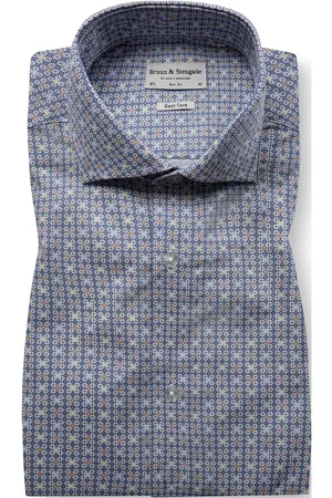 Bruun & Stengade Bs Eubanks Slim Fit Shirt Tops Shirts Business Shirts Blue