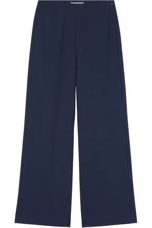 Marc O’ Polo Woven Pants Bottoms Trousers Wide Leg Navy